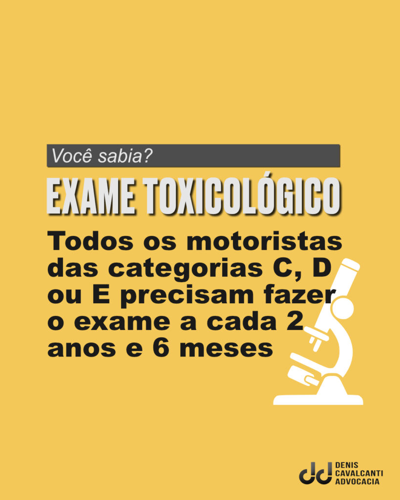 Exame toxicológico